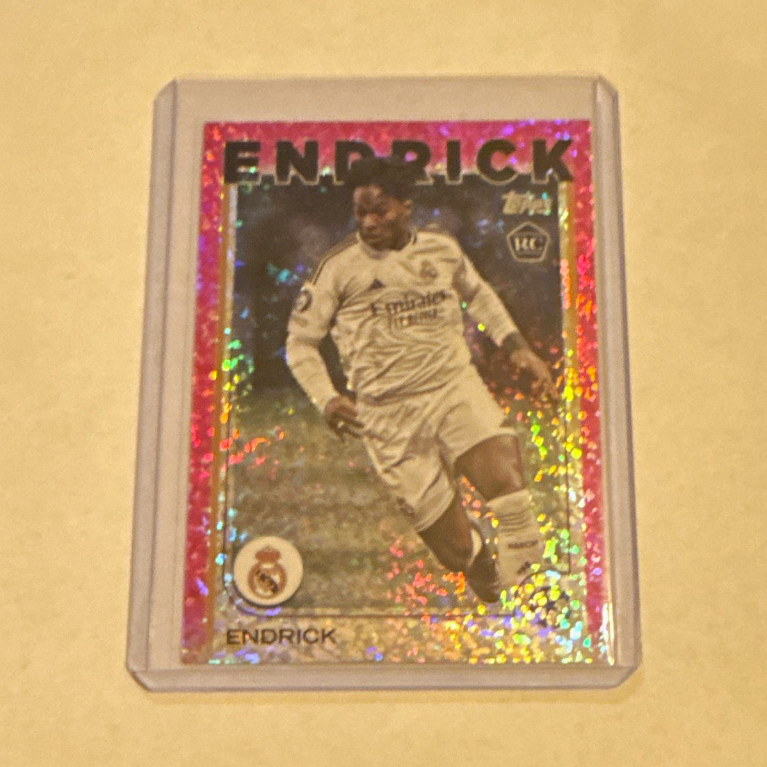 Topps 2024-25 UEFA Club Competitions Endrick #100 Real Madrid Pink Sparkle Topps 2024-25 UEFA Club Competitions Endrick #100 Real Madrid Pink Sparkle