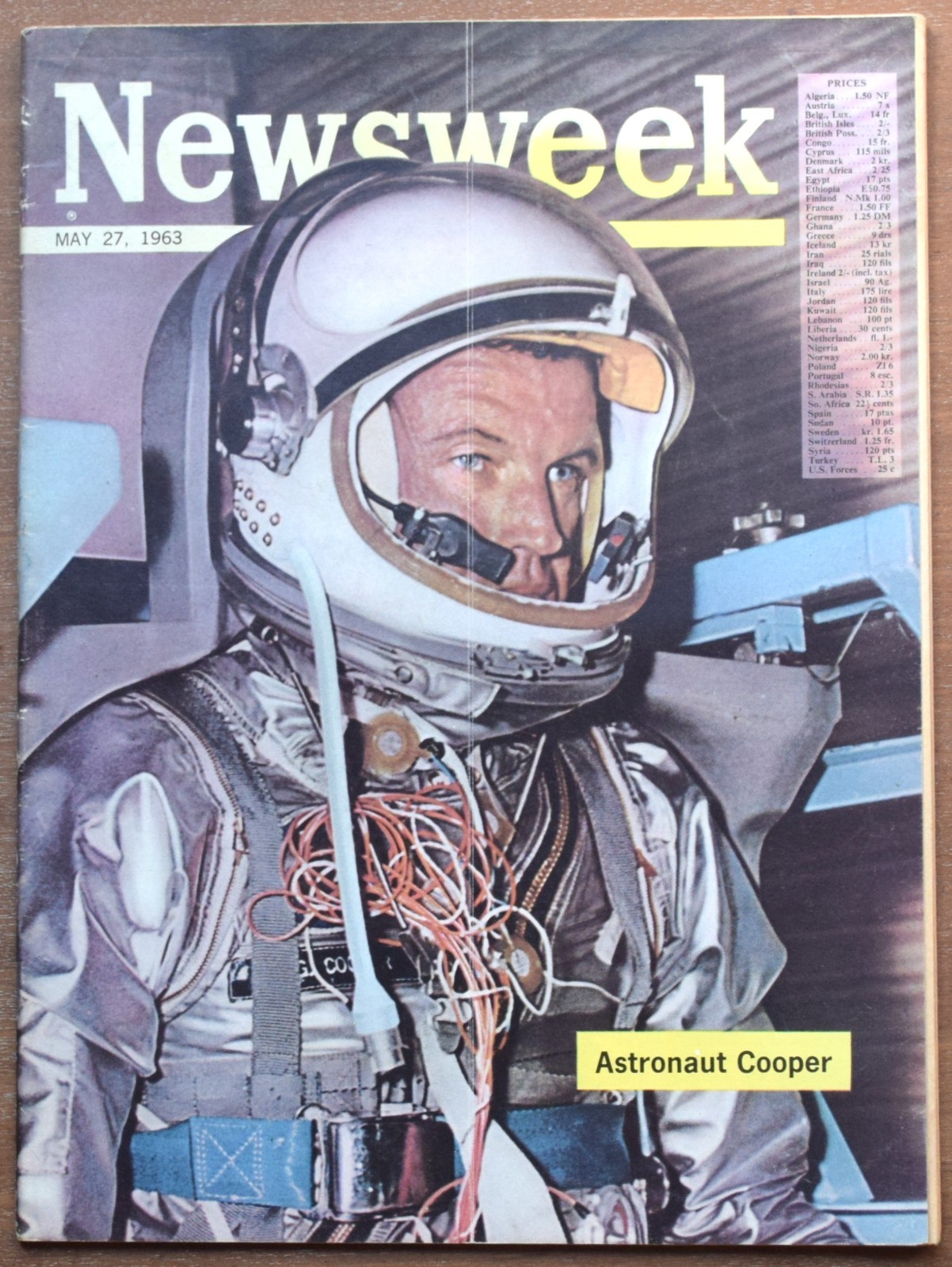 Newsweek Magazine May 27 1963 Astronaut Cooper Cover -European Edition