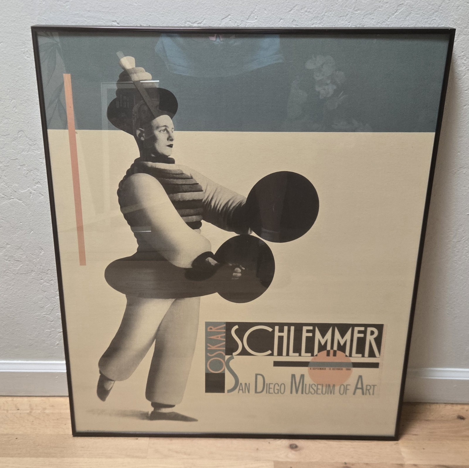 Vintage 1986 Oskar Schlemmer San Diego Museum of Art Exhibition Poster Framed Vintage 1986 Oskar Schlemmer San Diego Museum of Art Exhibition Poster Framed