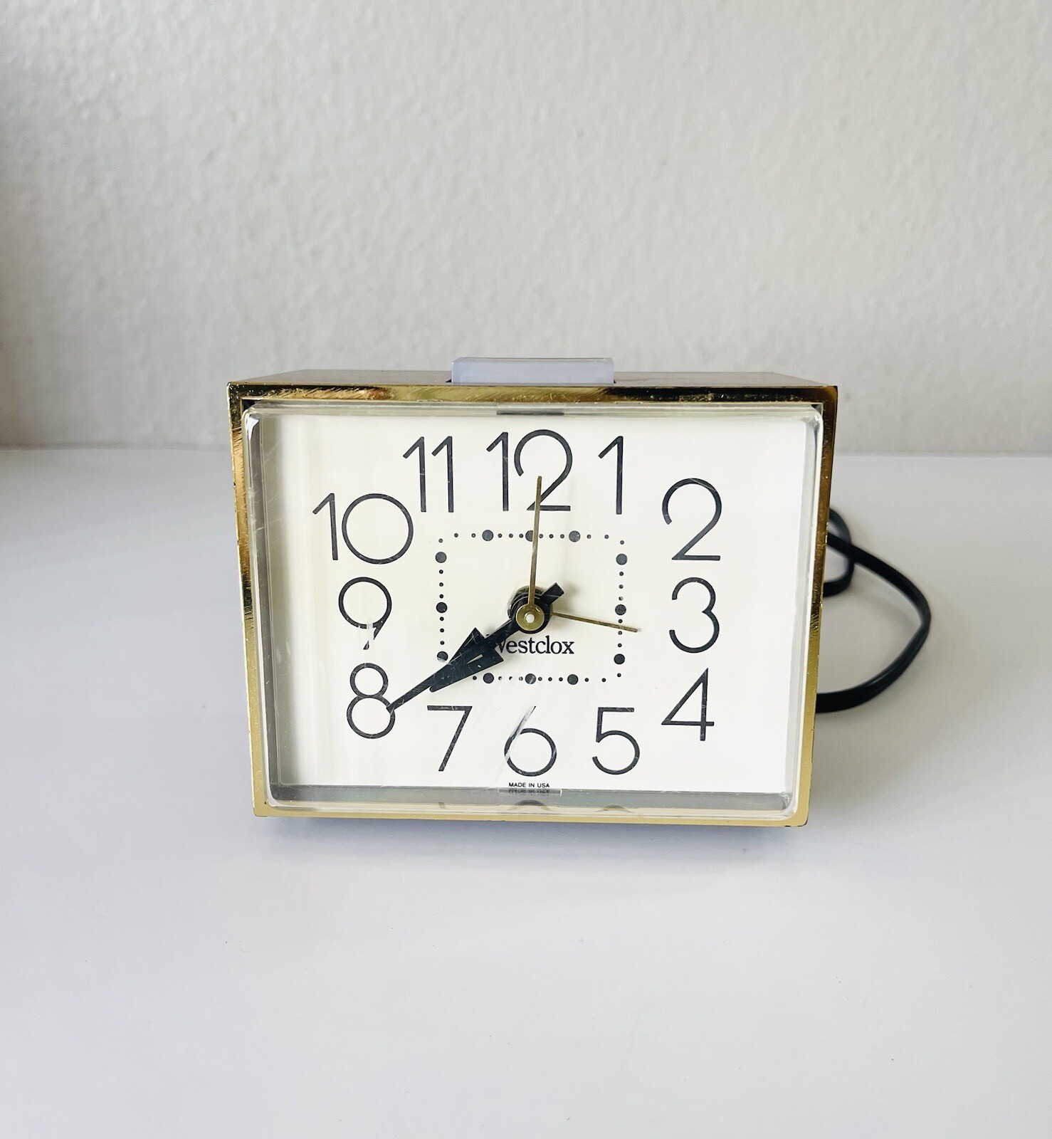 Vintage Westclox Alarm Clock Dialite Lighted Electric Light Made USA Works
