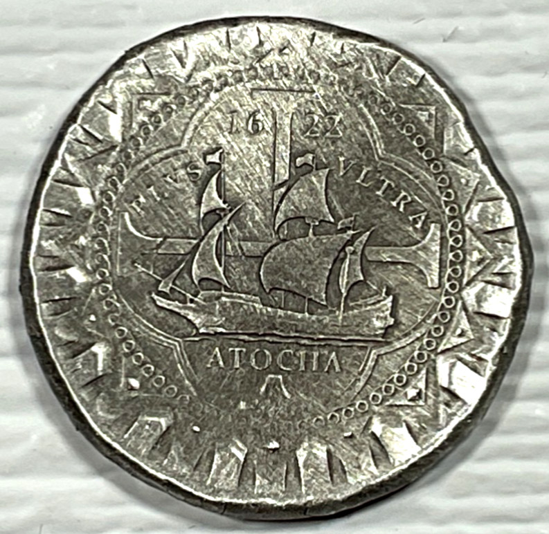 1622 Atocha 8 Reales Shipwreck .999 Silver Round Art Medal Cob Daniel Carr