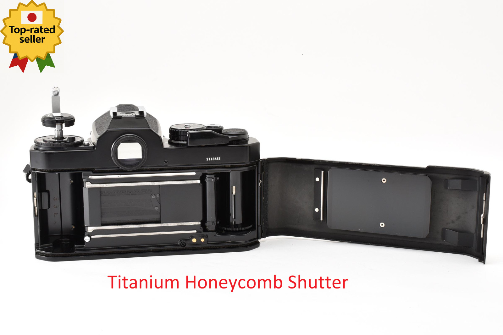 [MINT] Nikon FE2 Black Titanium Honeycomb Shutter 35mm Film Camera From JAPAN