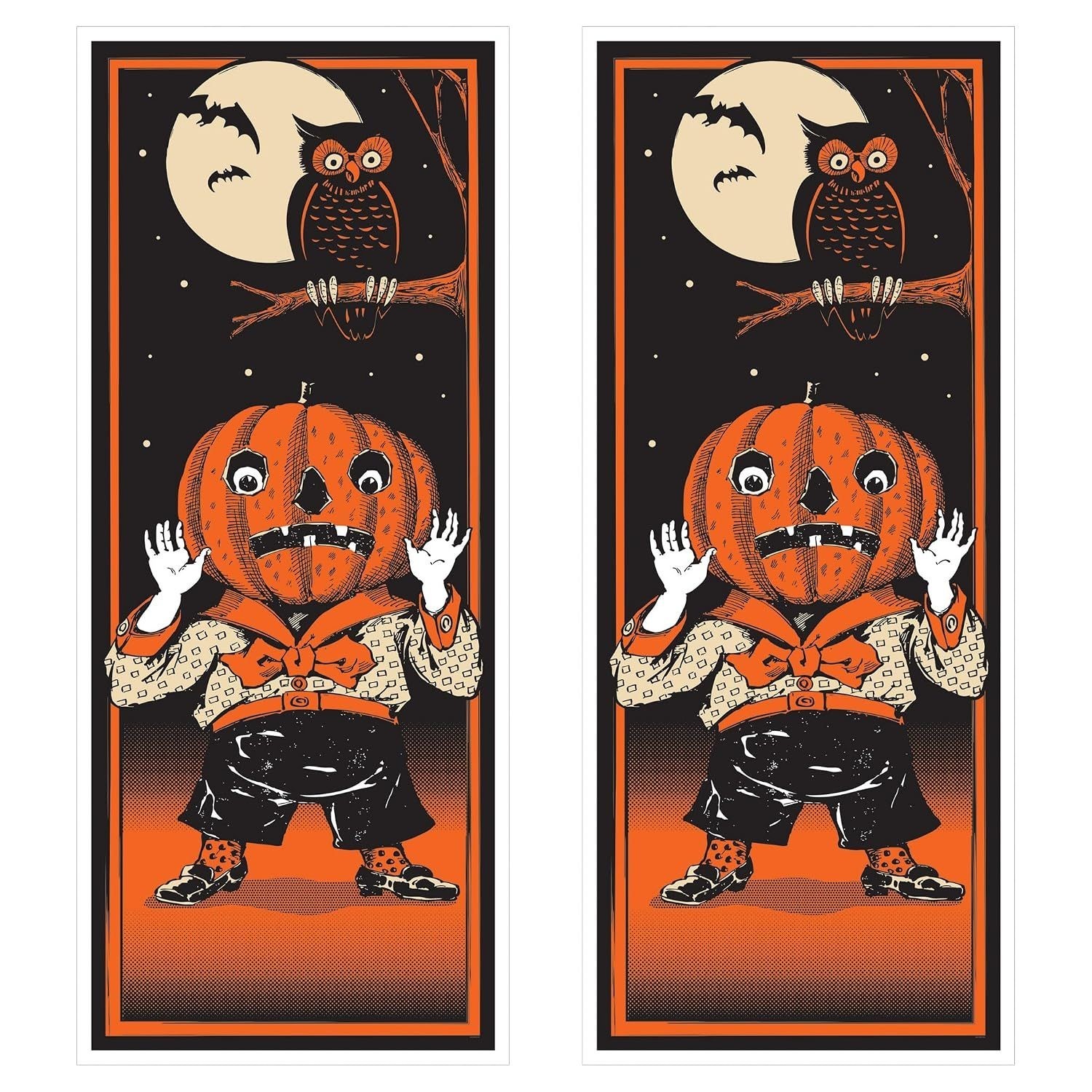 Beistle Vintage Halloween Door Cover – All-Weather Entrance Decoration with