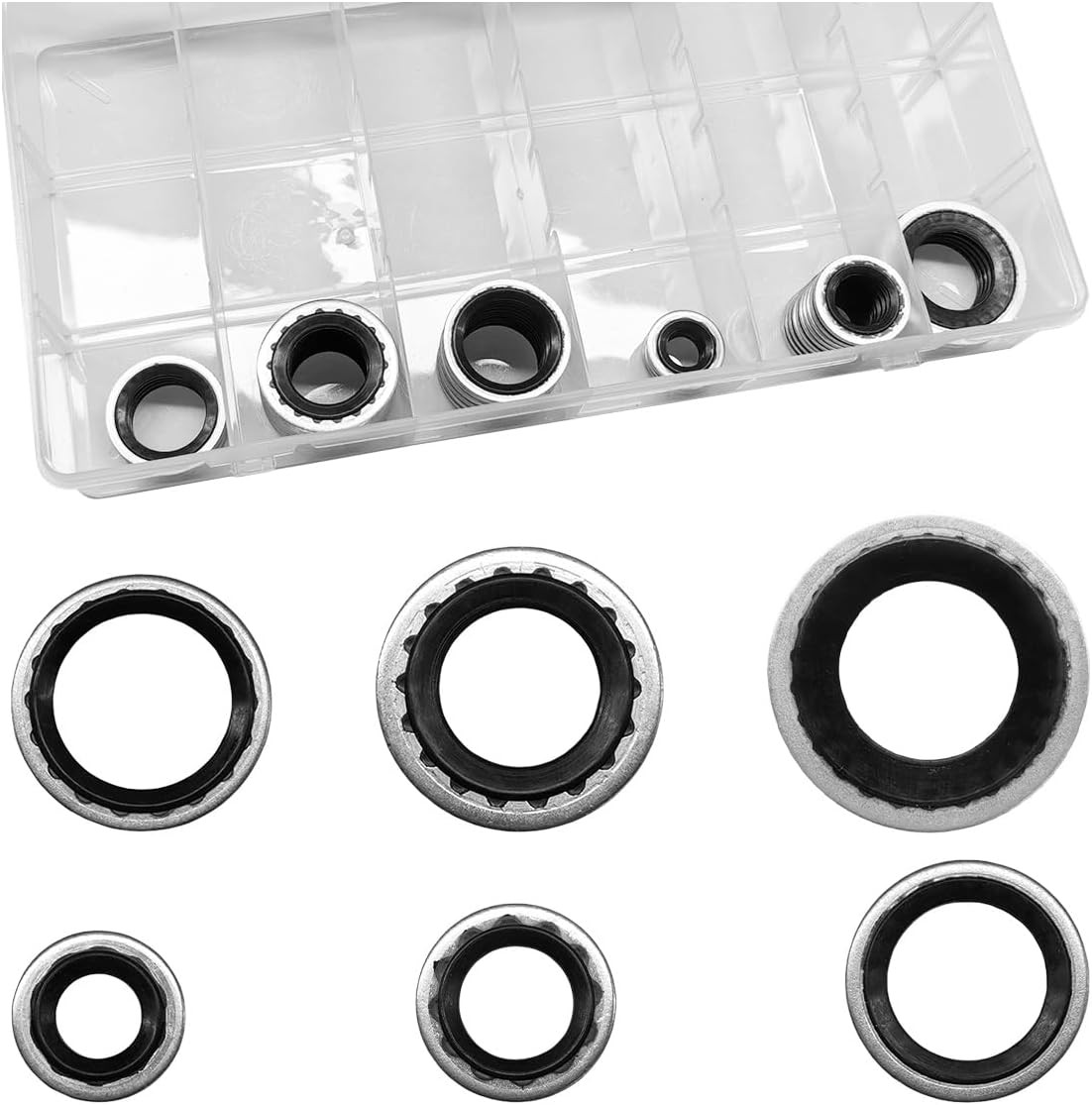 45PCS A/C Gasket & O Ring Kit, R134A Compatible Compressor Gaskets/A/C Line 45PCS A/C Gasket & O Ring Kit, R134A Compatible Compressor Gaskets/A/C Line