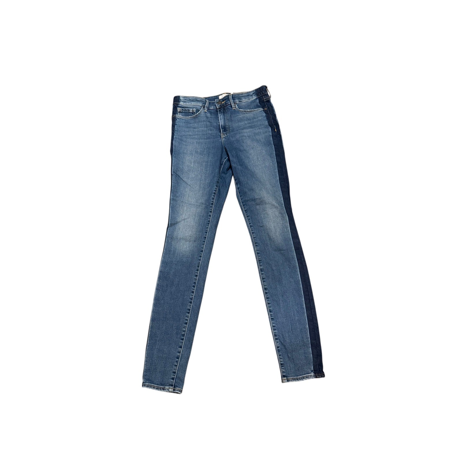 Athleta Size 8 Tall Sculptek Skinny Jeans Blue Denim Dark Side Stripe Athleta Size 8 Tall Sculptek Skinny Jeans Blue Denim Dark Side Stripe