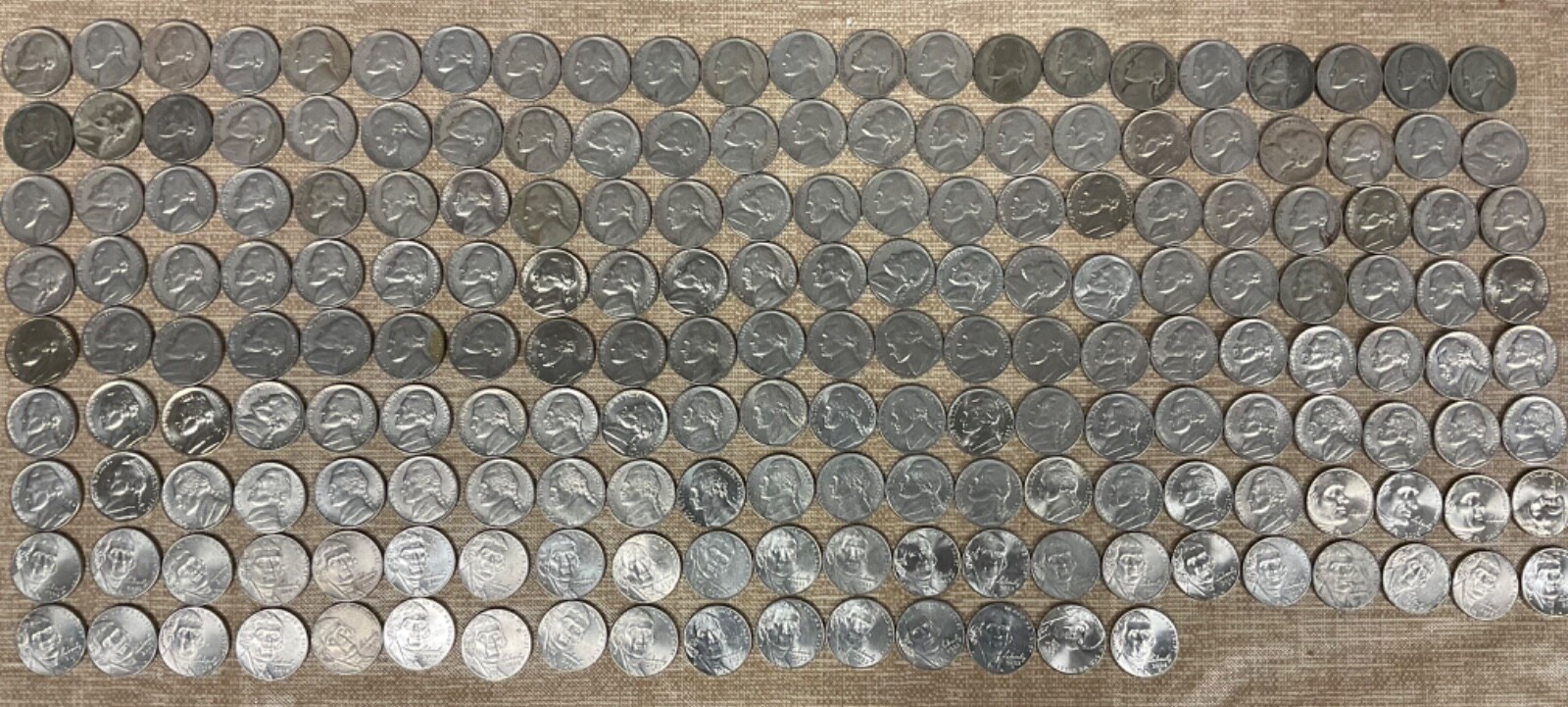Jefferson Nickels Set 1938 - 2026 in Round Coin Tubes; Full Set