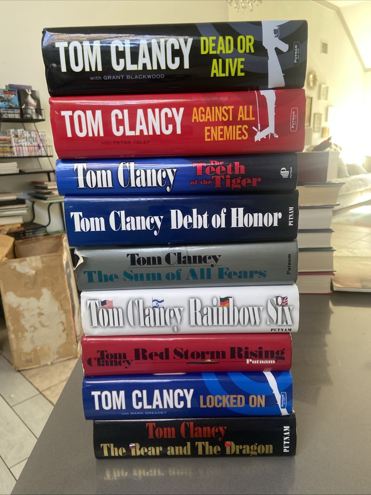 Lot of 9 Tom Clancy Hardcover Books Dust Jackets Some 1st Editions 1986-2000’s Lot of 9 Tom Clancy Hardcover Books Dust Jackets Some 1st Editions 1986-2000’s