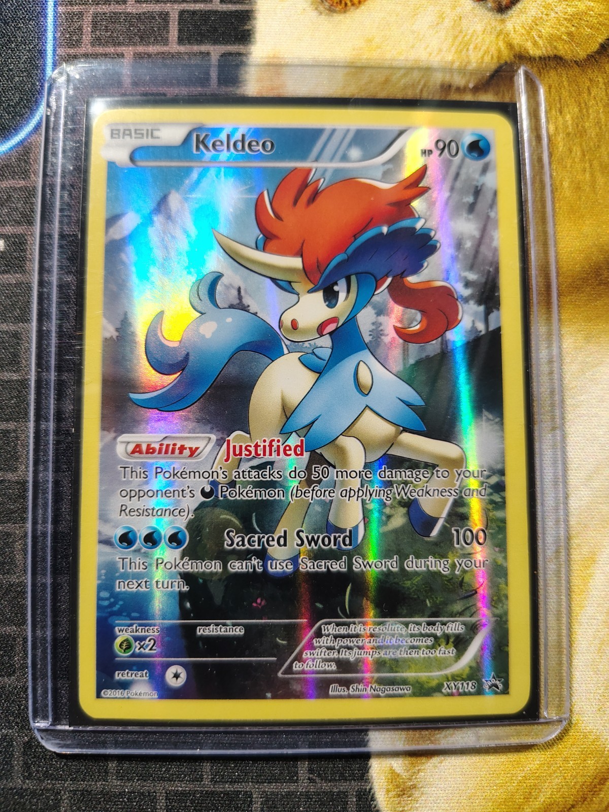 Keldeo - Pokemon TCG 2017 - Full Art Holo - Black Star Promo - XY118 
