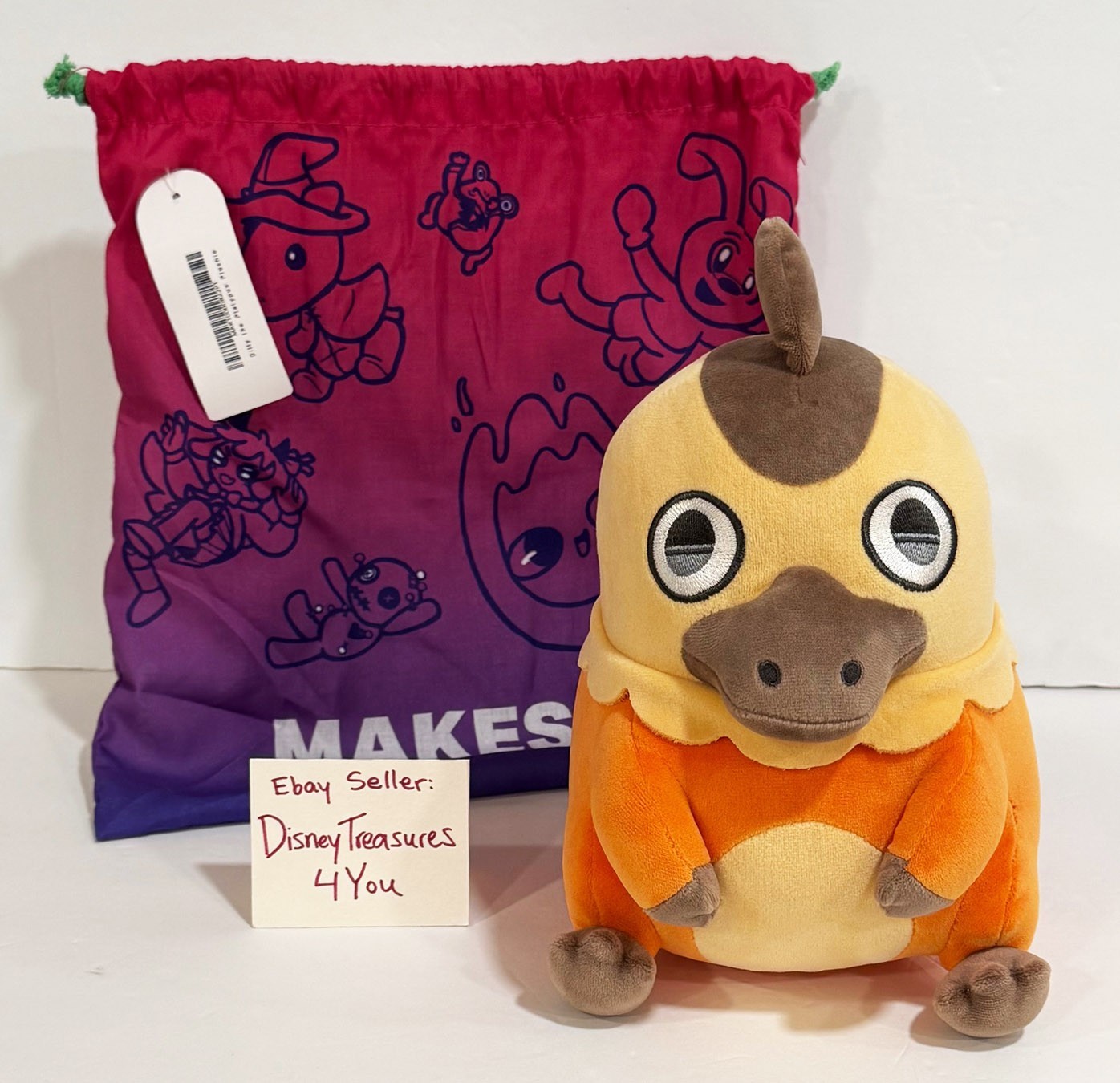 Makeship Dilly the Platypus by Artist Animator DillybyDally Plush Rare 1543 NEW