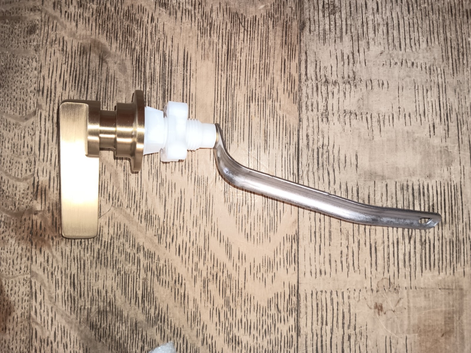 KOHLER Claude by Studio McGee Left Hand Toilet Tank Lever in Brushed Brass KOHLER Claude by Studio McGee Left Hand Toilet Tank Lever in Brushed Brass