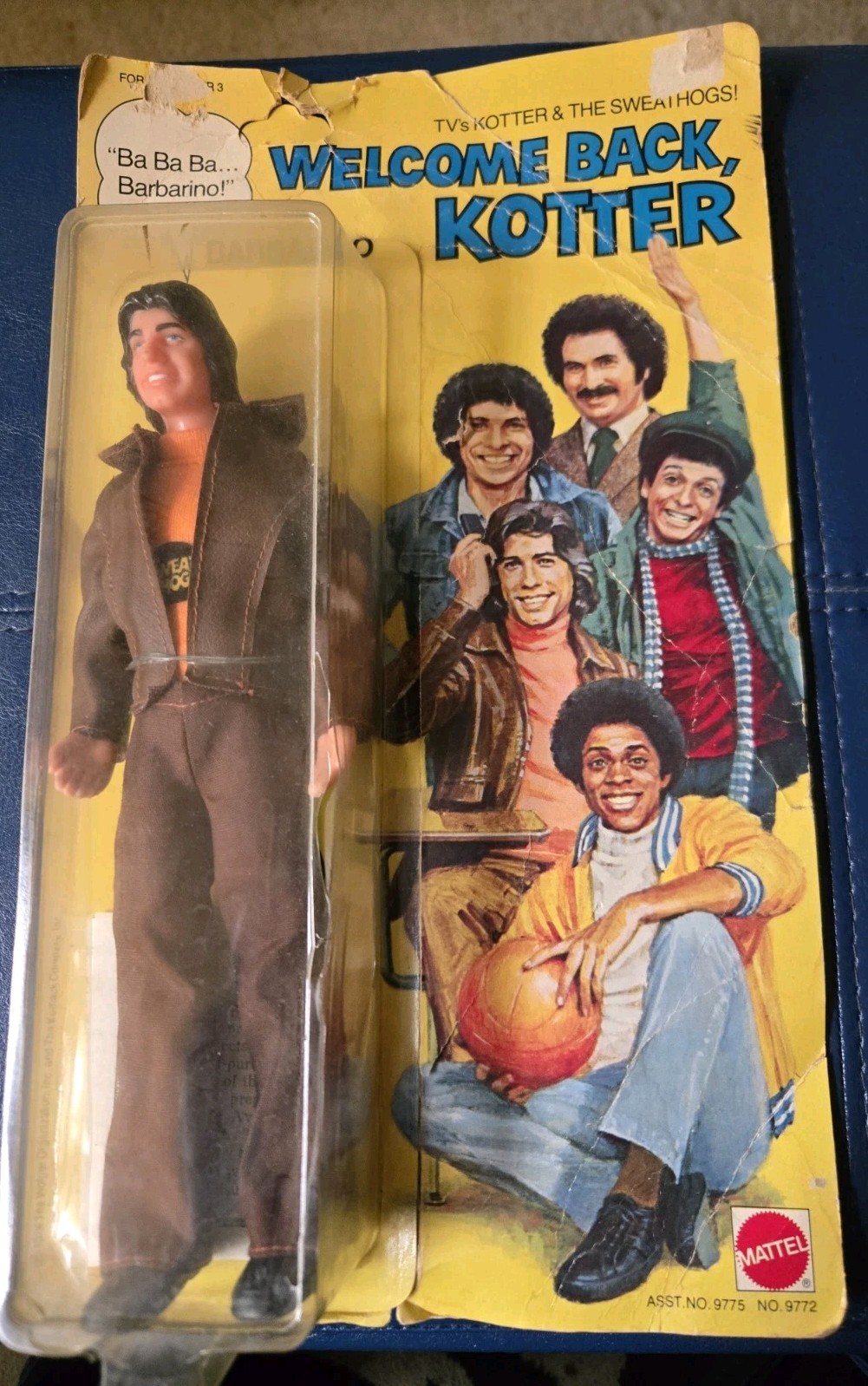 Vinnie Barbarino 9” Doll Figure Welcome Back Kotter 1976 Poor Package 