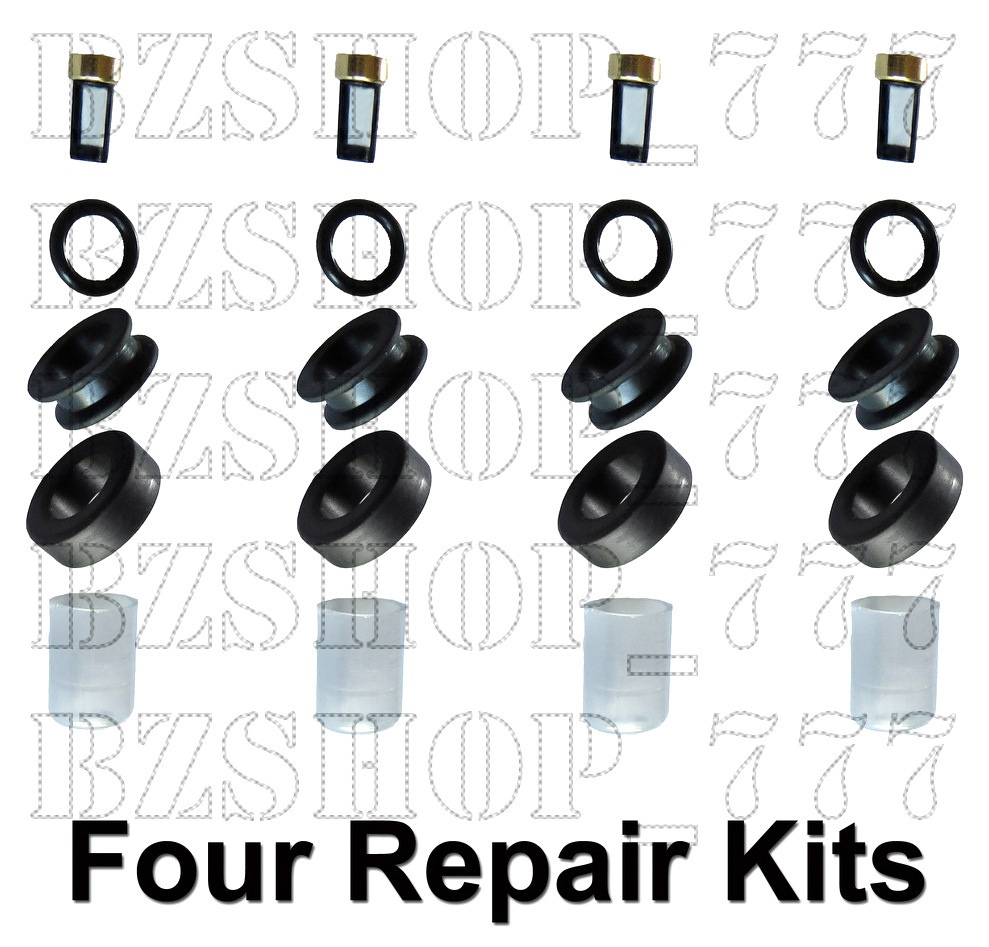 4 Fuel Injectors Repair Kit O-RINGS FILTERS CAPS GROMMETS 1988-1989 4RUNNER 22RE 4 Fuel Injectors Repair Kit O-RINGS FILTERS CAPS GROMMETS 1988-1989 4RUNNER 22RE