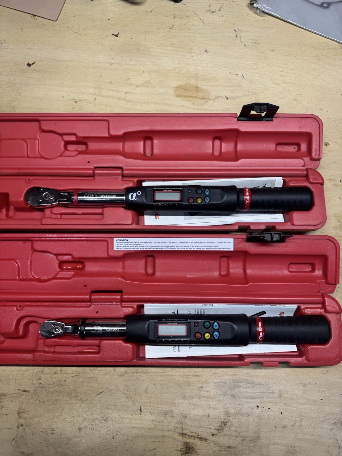 Mac Tools Electronic Torque Wrench Set 1/4 & 3/8 Flex Head