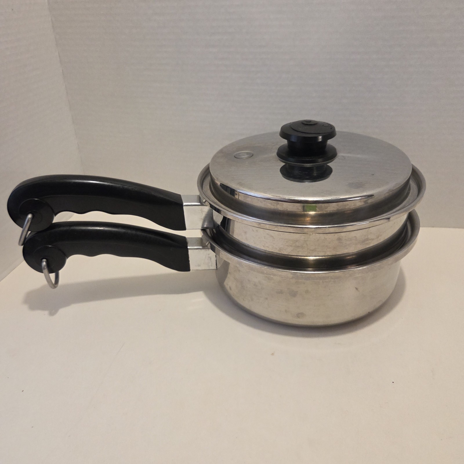 3 Pc Saladmaster T304S 2 Qt Stainless Saucepan & 2.5 Qt Steamer Insert Vapo Lid 3 Pc Saladmaster T304S 2 Qt Stainless Saucepan & 2.5 Qt Steamer Insert Vapo Lid