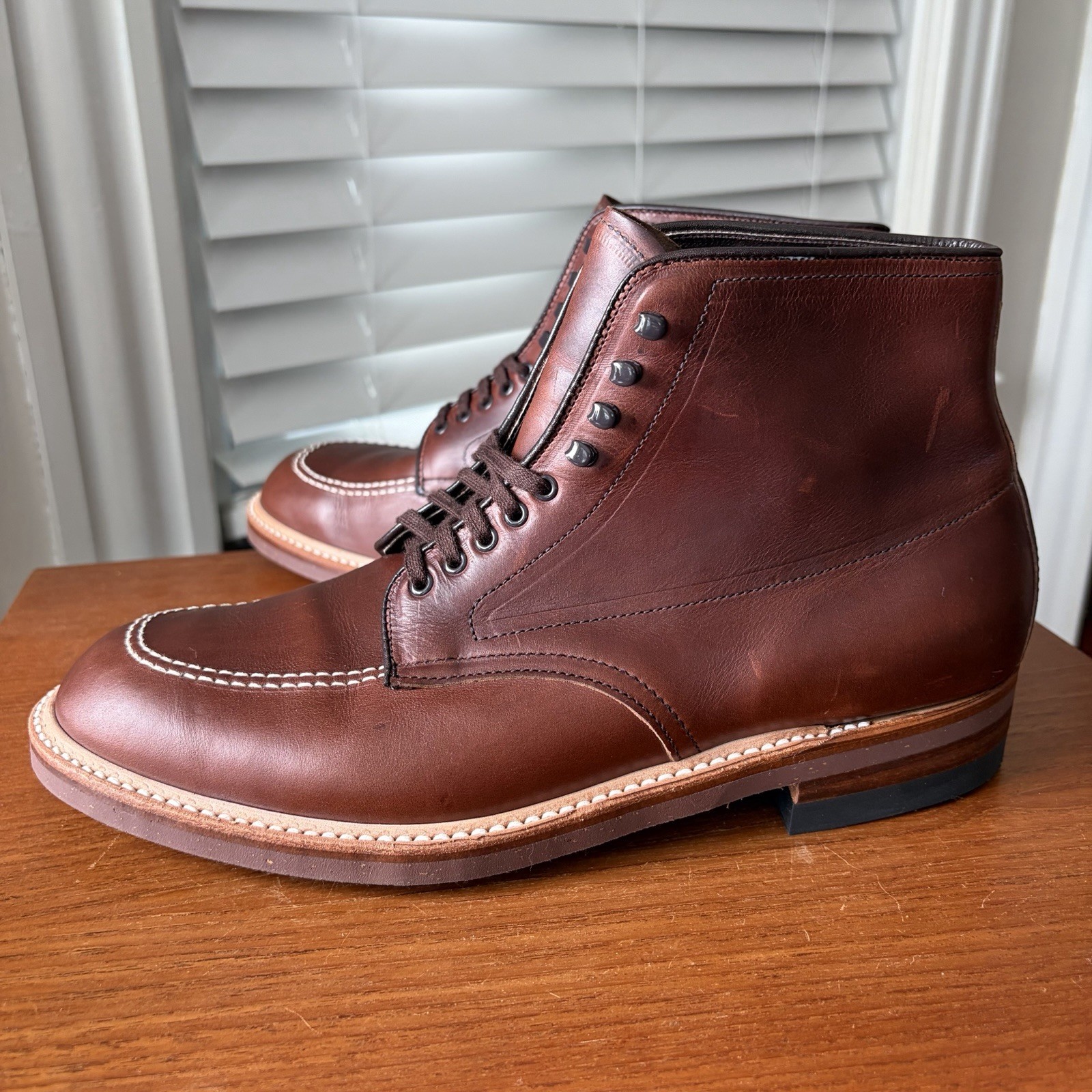 WORN 1x | ALDEN 10D BROWN HORWEEN CHROMEXCEL INDY BOOTS 403 10D