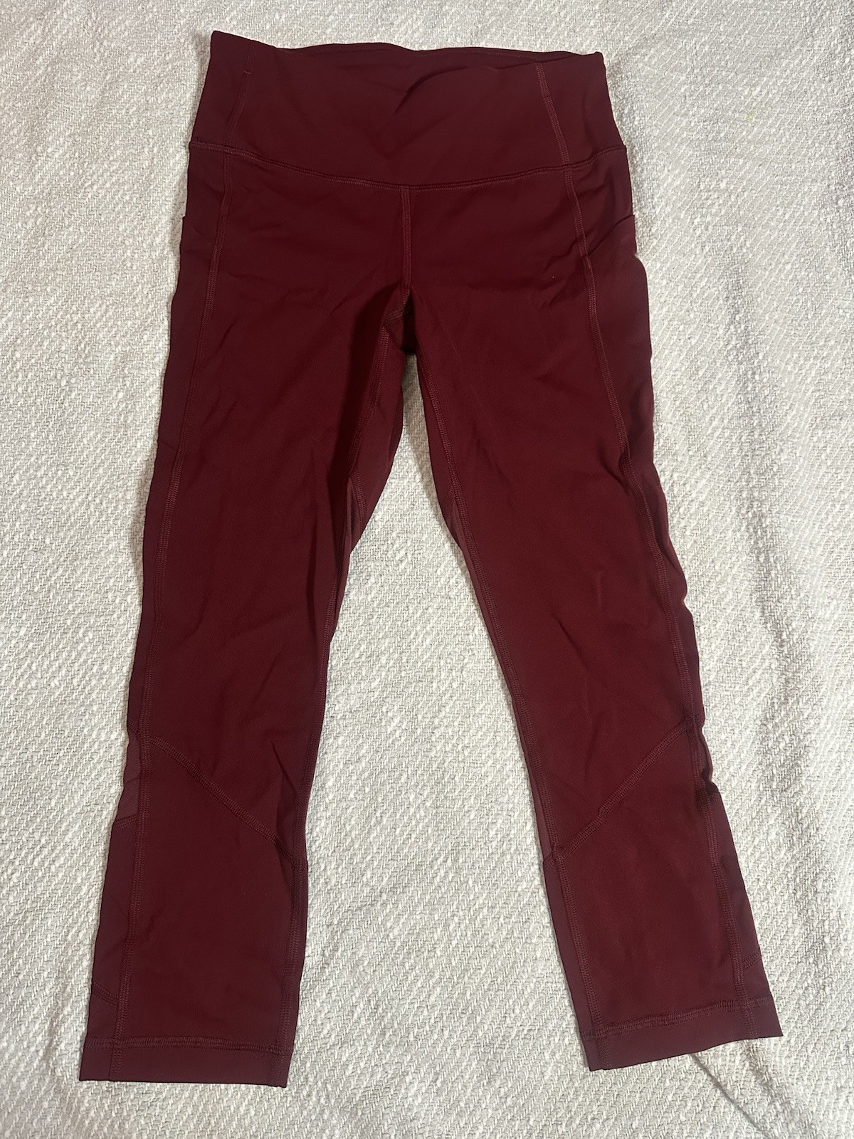 Lululemon Women’s Size 4 Leggings Burgundy Maroon Excellent Condition 