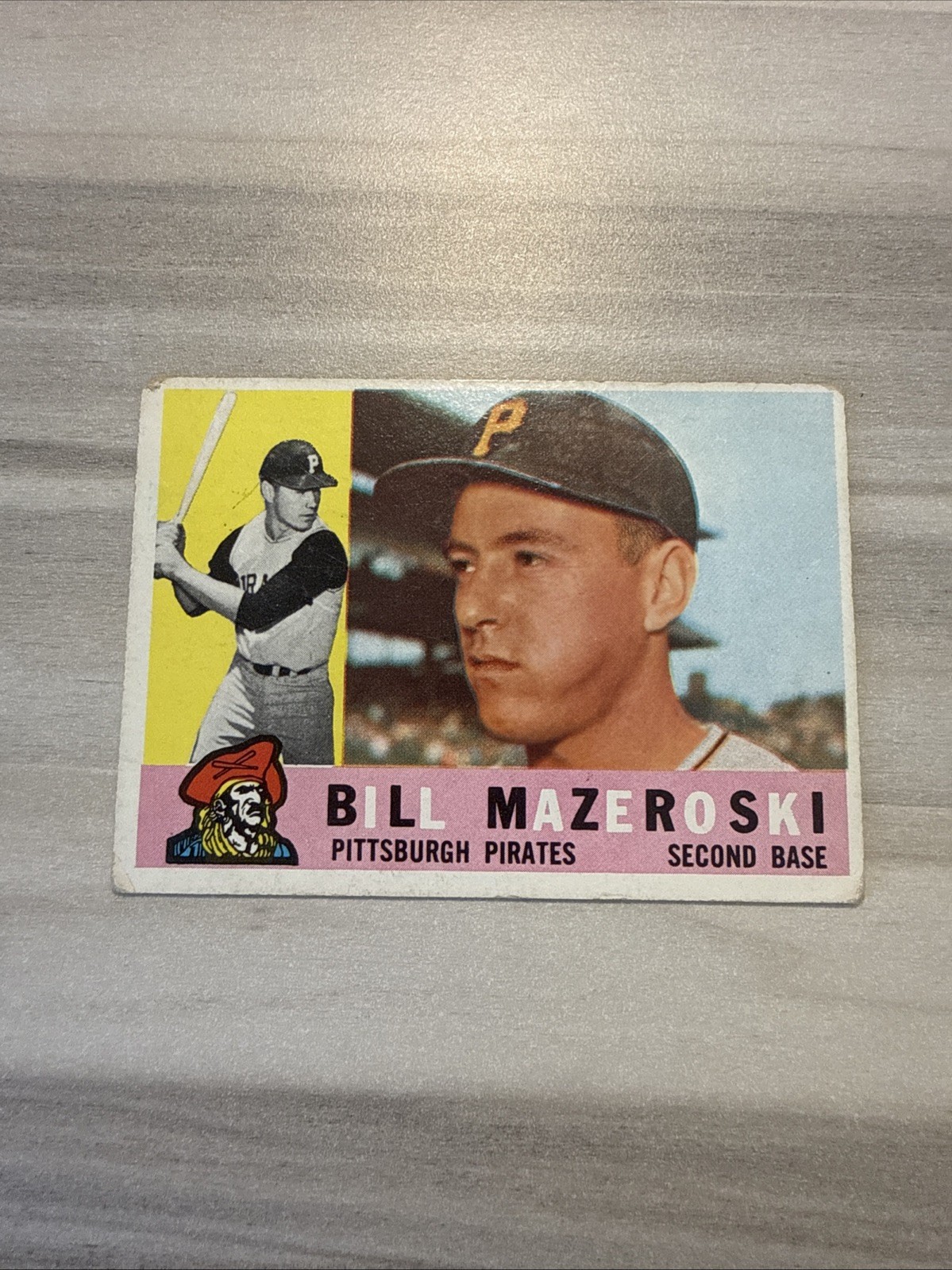 1960 Topps Baseball Card #55 Bill Mazeroski HOF Pittsburgh Pirates 207