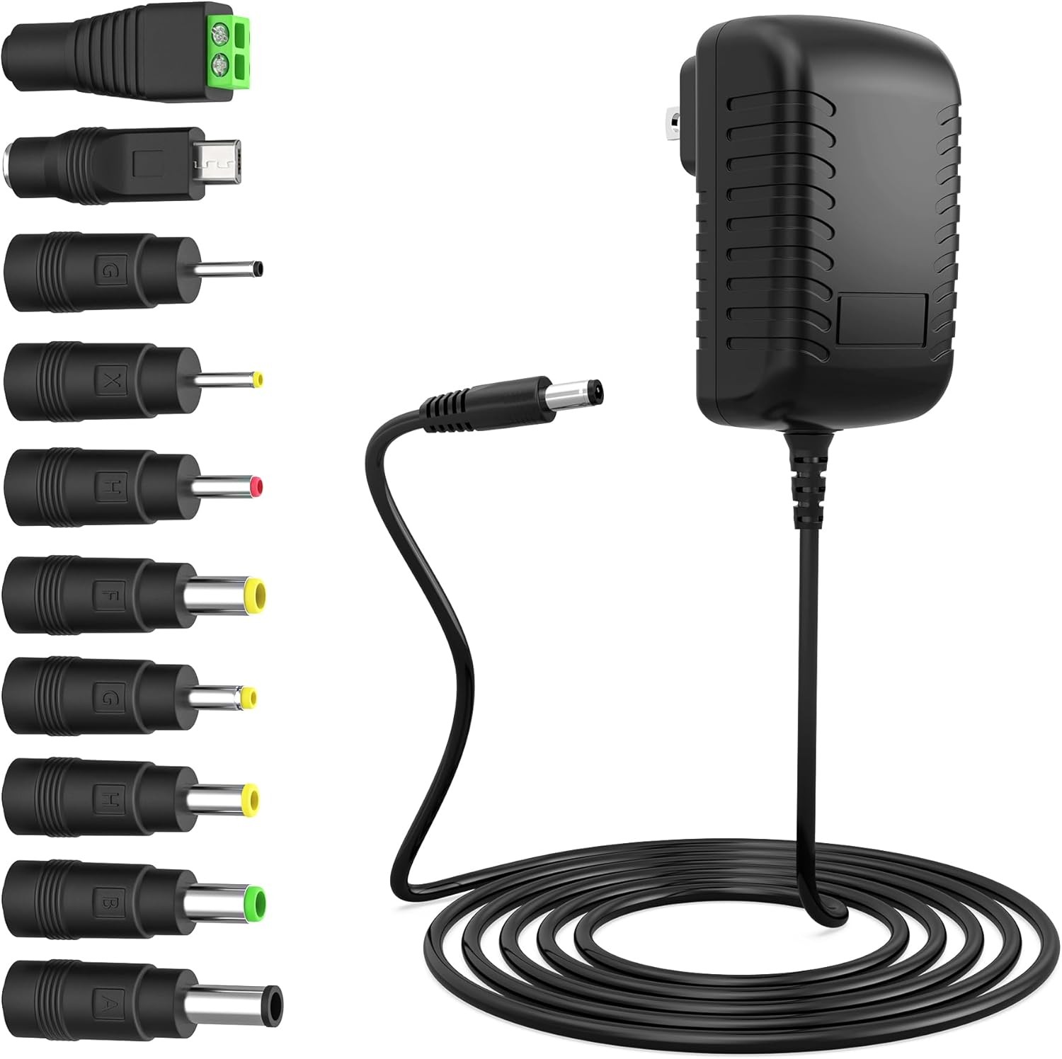 15V 2A Chargerwith 10 Plug,5.5mm x 2.1mm /2.5mm, 3.5 x 1.35mm, 4.8mm x 1.7mm 15V 2A Chargerwith 10 Plug,5.5mm x 2.1mm /2.5mm, 3.5 x 1.35mm, 4.8mm x 1.7mm
