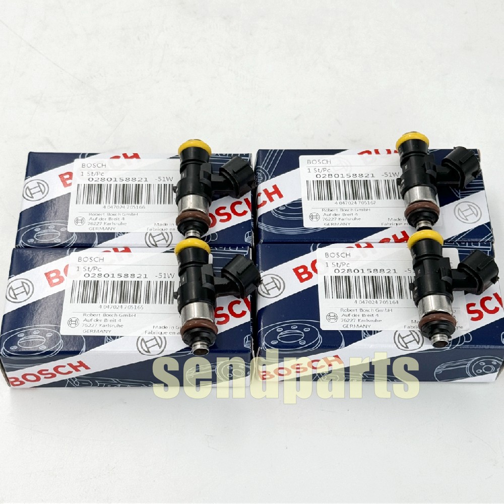 4PCS High Impedance Fuel Injectors 0280158821 For Bosch 210lb 2200cc EV14 NEW