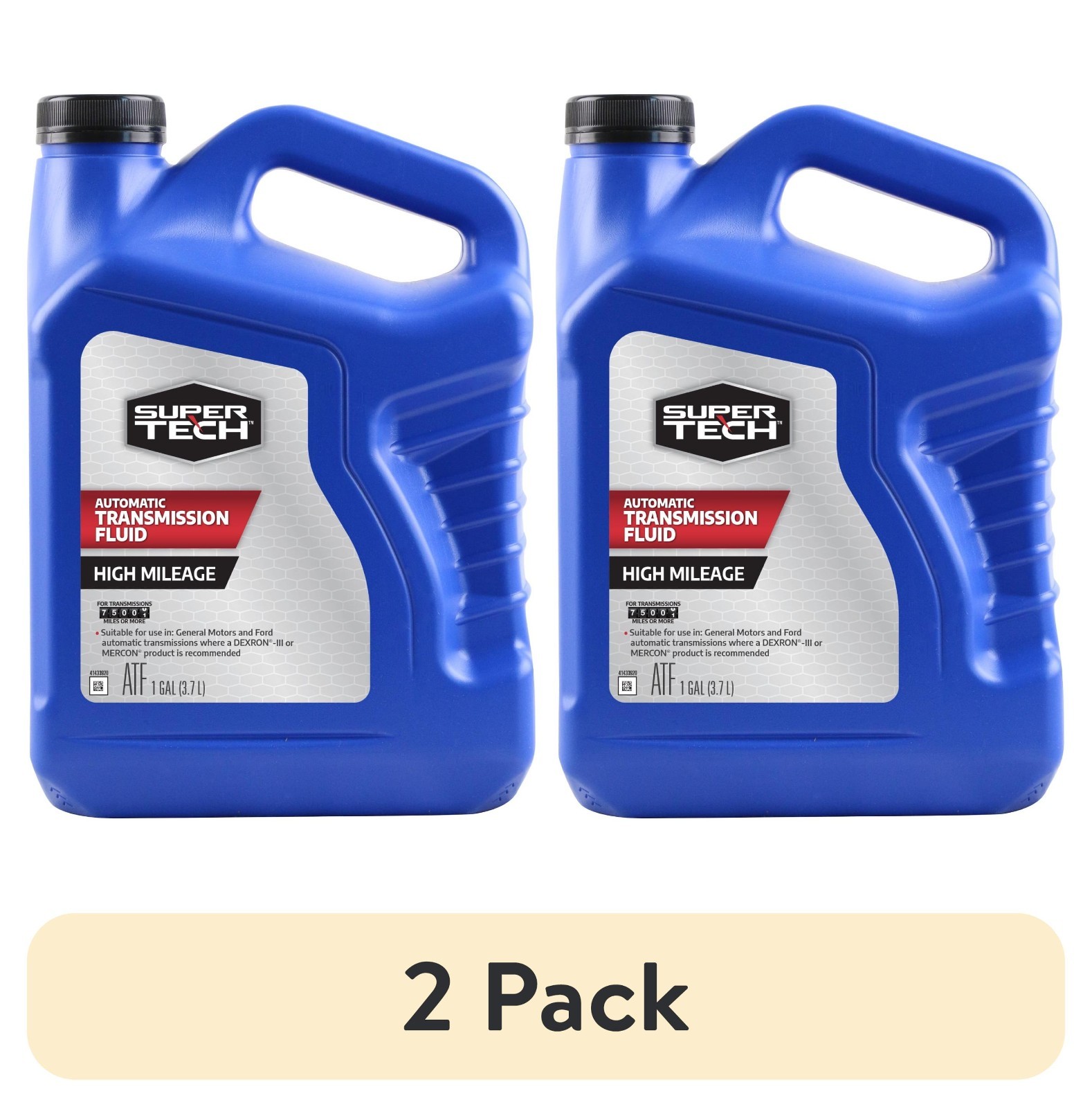 FLASHSALES - Super Tech High Mileage Transmission Fluid Automatic 1 Gal 2 Pack