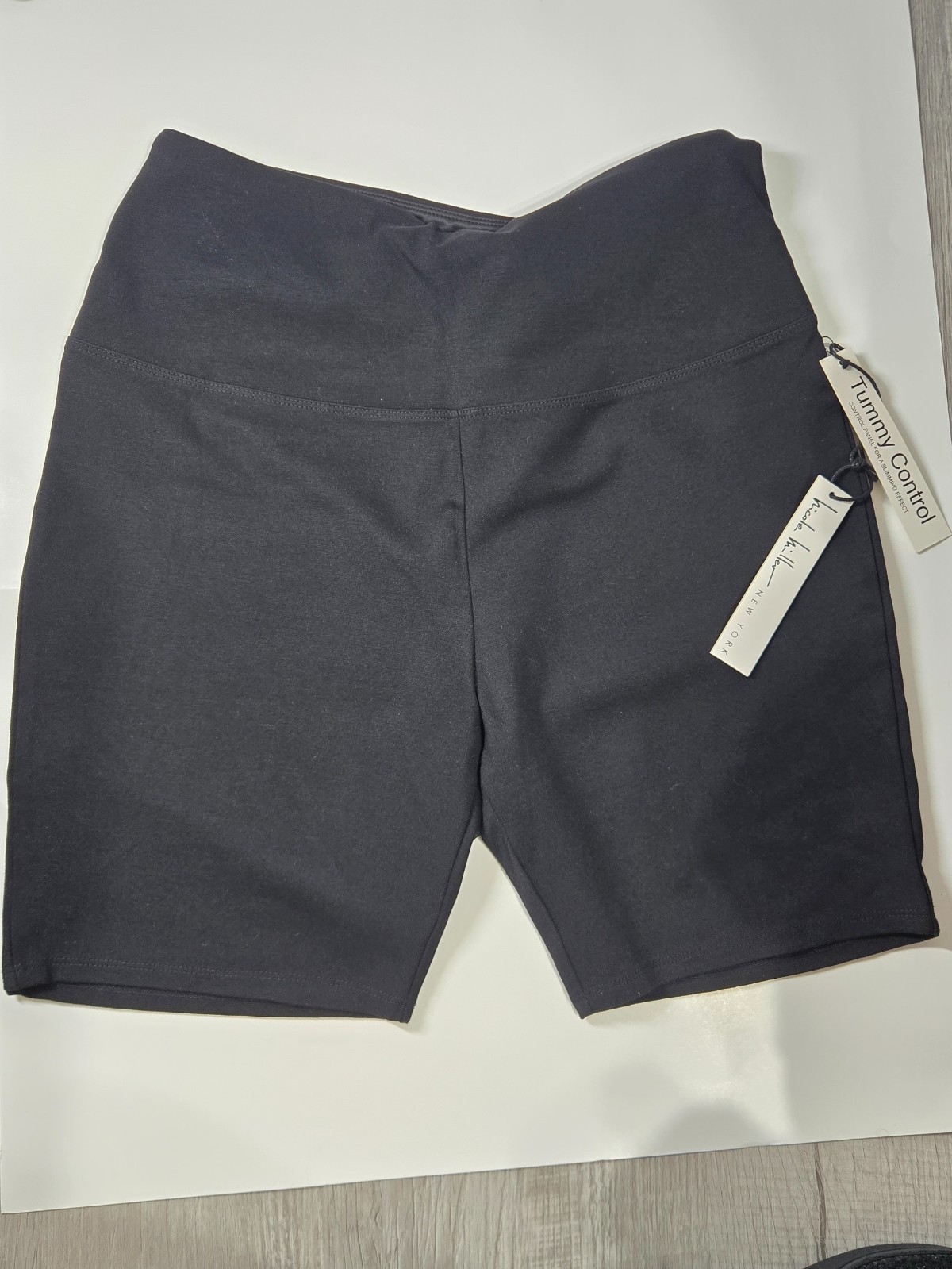 Nicole Miller Black Tummy Tuck biker shorts Large Nicole Miller Black Tummy Tuck biker shorts Large