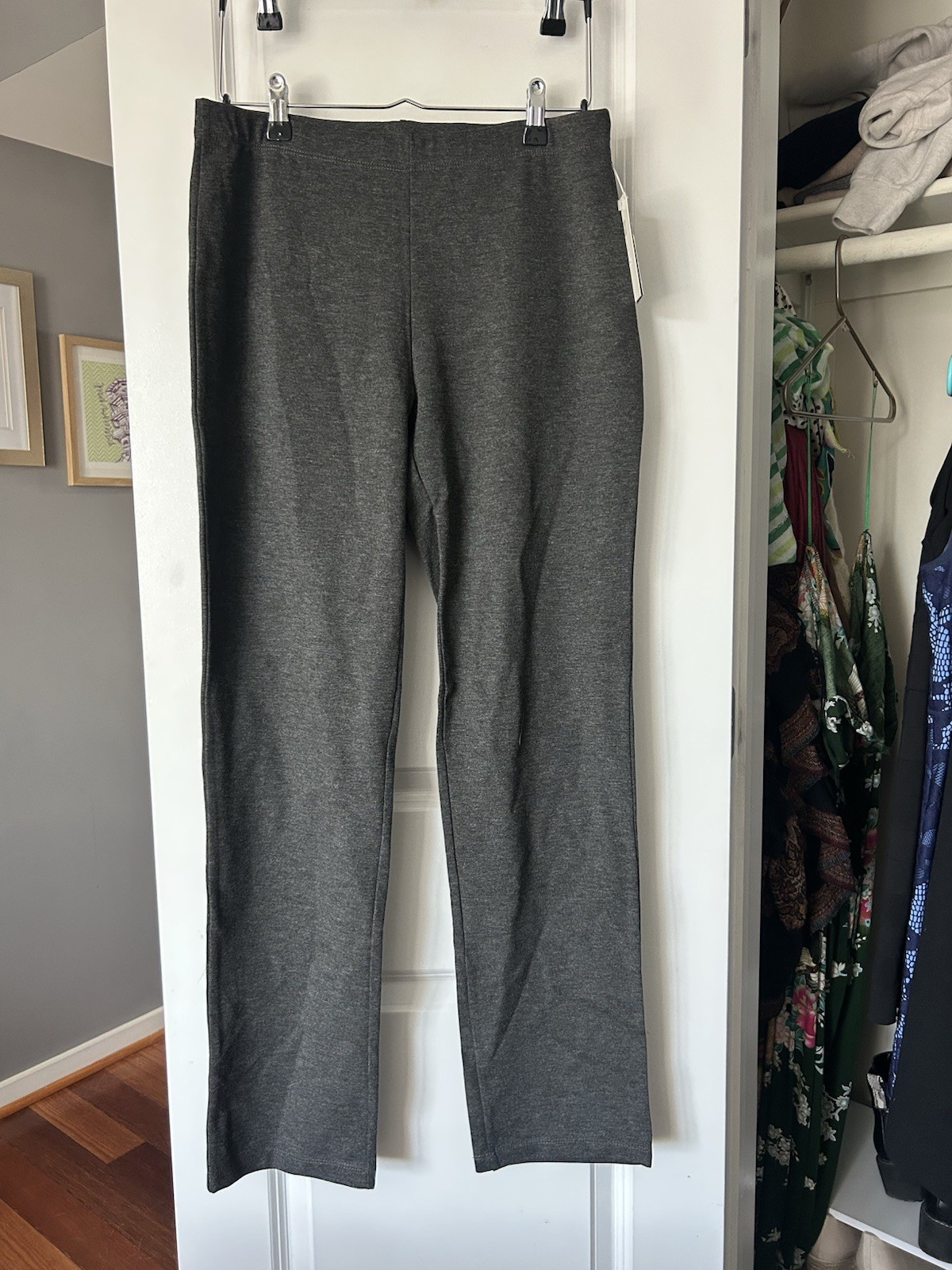 NWT Clara Sun Woo Signature Pull On Straight Leg Pants Charcoal Size Small NWT Clara Sun Woo Signature Pull On Straight Leg Pants Charcoal Size Small