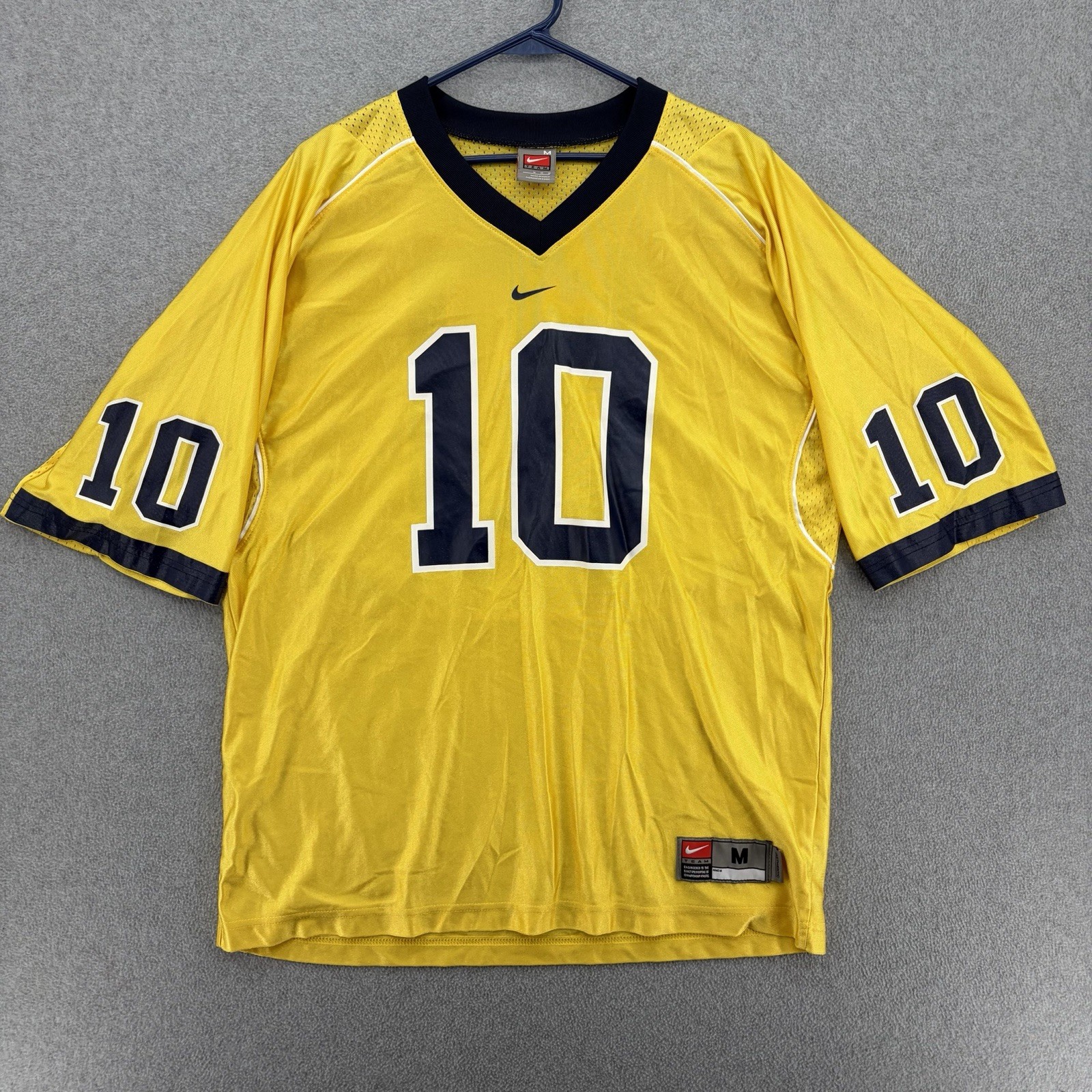 Vintage Nike Team Tom Brady #10 Football Jersey Mens Medium Yellow Navy Mesh 90s Vintage Nike Team Tom Brady #10 Football Jersey Mens Medium Yellow Navy Mesh 90s