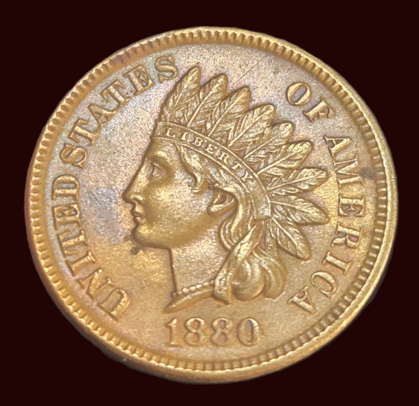 880 Indian Head Cent - High Grade Red/Brown Stunner - 