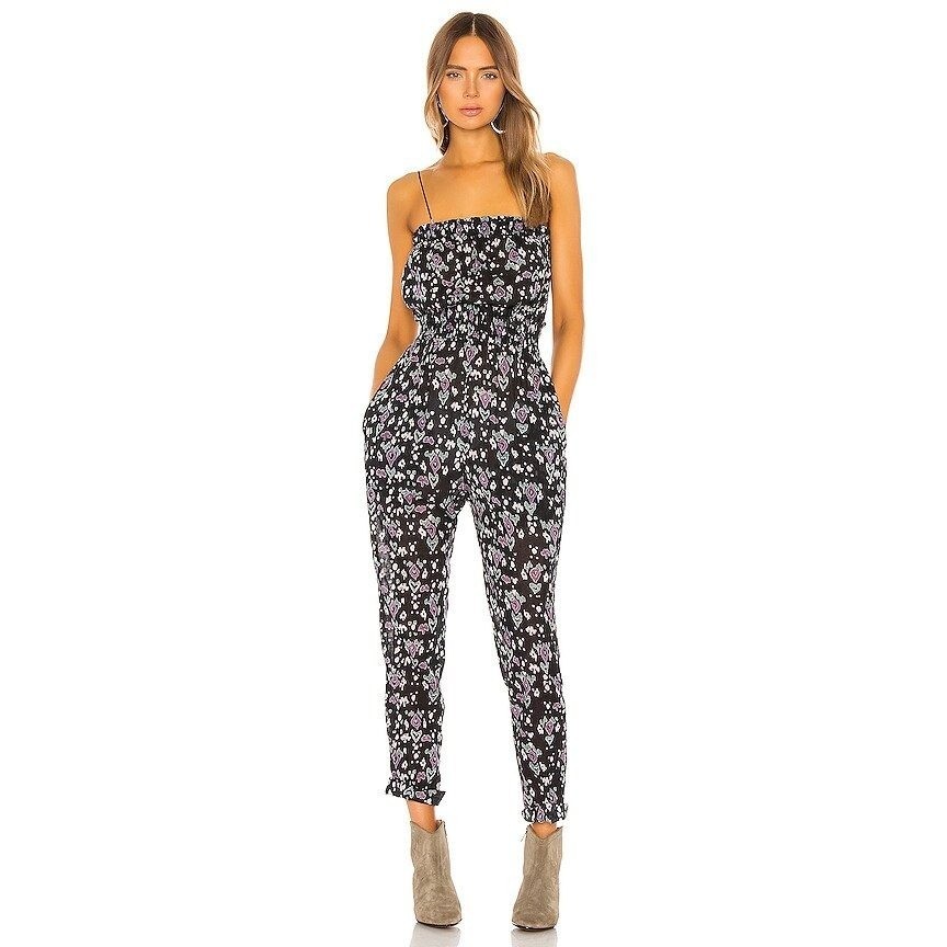 Isabel Marant Etoile Timea Print Sleeveless Jumpsuit Size 2