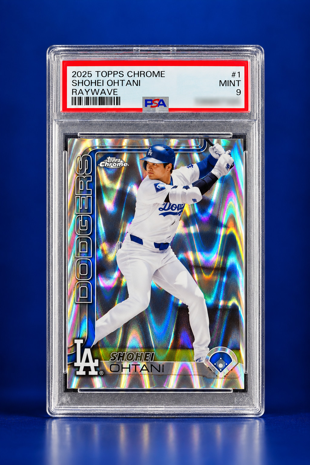 2025 Topps Chrome Shohei Ohtani RayWave Refractor PSA 9 Dodgers MINT