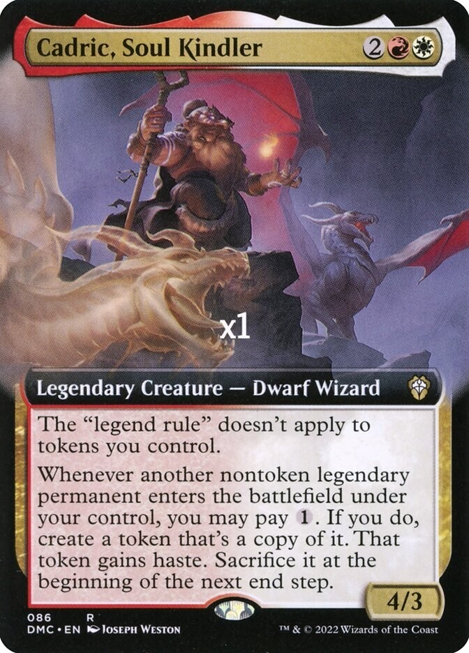 MTG Borderless Commander: Dominaria United DMC Cadric, Soul Kindler MINT MTG Borderless Commander: Dominaria United DMC Cadric, Soul Kindler MINT