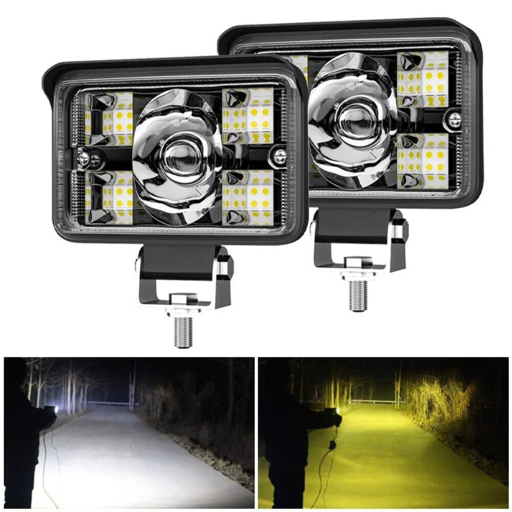 1/2pcs 3 inch Work Light 78W Driving Light Spotlight 3 Lines 12-24V For RV ATV S