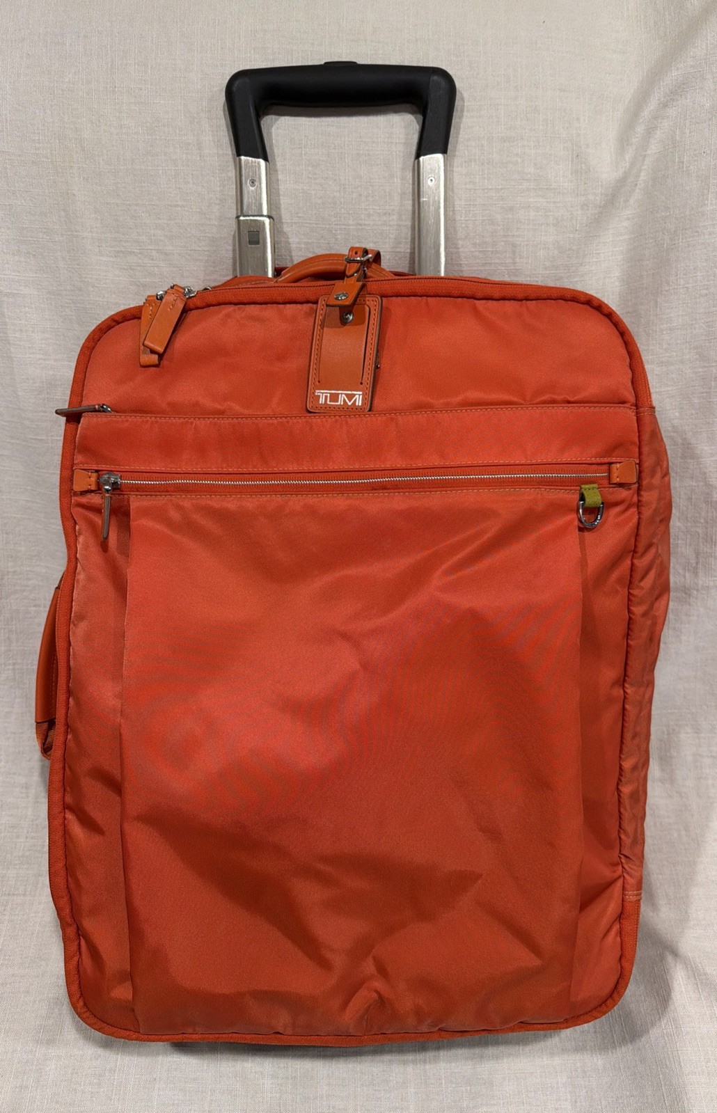 Tumi 48600 CRN 19” Soft Wheeled Carry On Luggage 19”- Bright Coral & Green, Rare