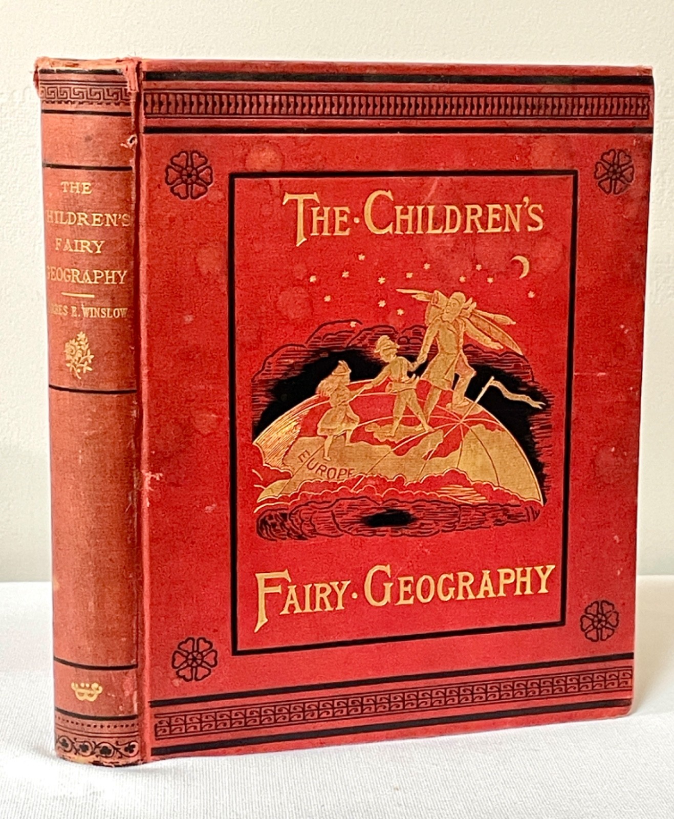 Antique Illustrated Children's Book 1881 Fairy Geography Decorative Binding
