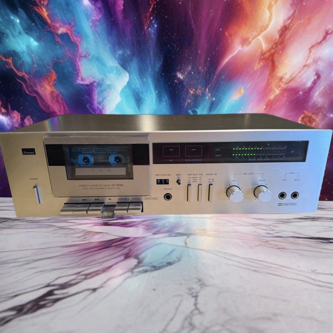Vintage Sansui D-95M Stereo Cassette Deck Tape Recorder / Player Belt Replaced🎶 Vintage Sansui D-95M Stereo Cassette Deck Tape Recorder / Player Belt Replaced🎶