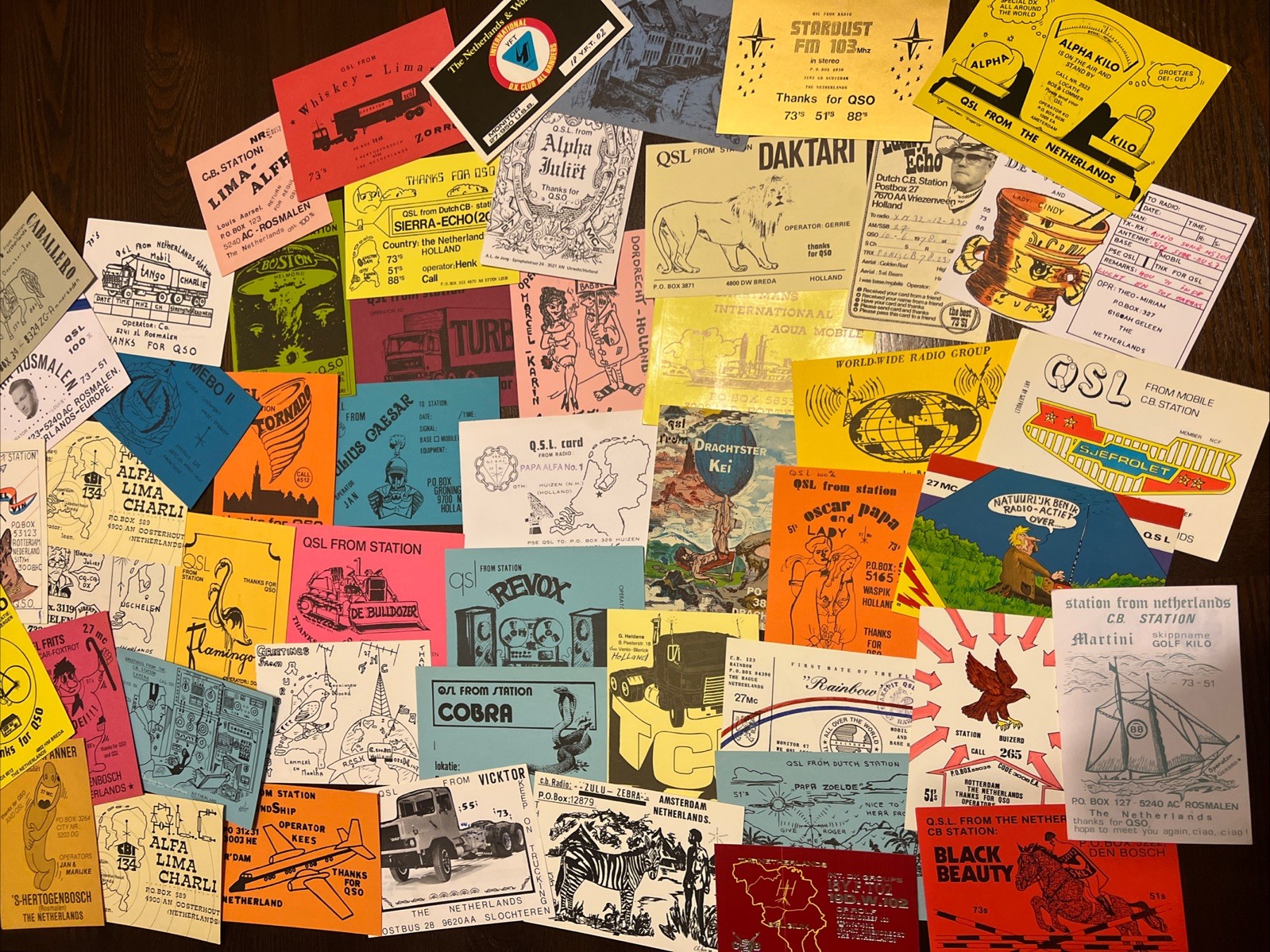 Lot Of 50 QSL Cards From Holland/Netherlands Lot Of 50 QSL Cards From Holland/Netherlands
