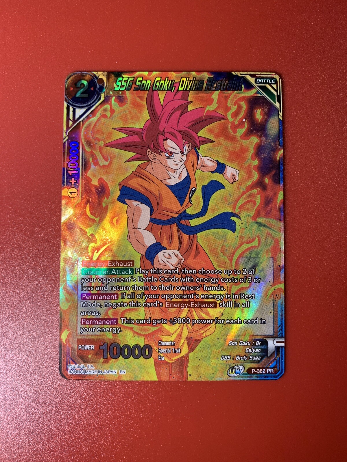 SSG Son Goku, Divine Restraint | Foil PR | Dragon Ball Super Card Game NM SSG Son Goku, Divine Restraint | Foil PR | Dragon Ball Super Card Game NM