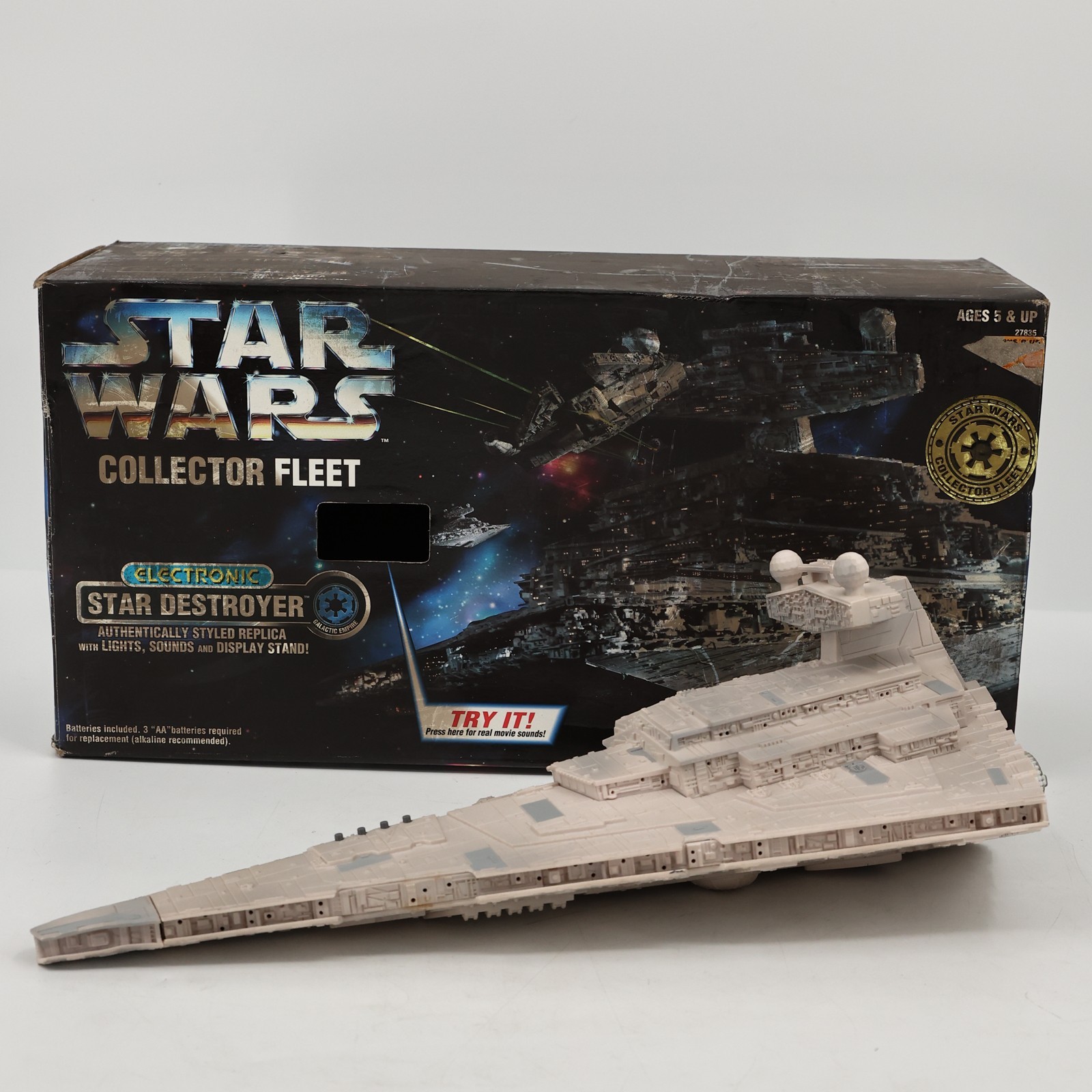 1996 Kenner Star Wars Collector Fleet Electronics Star Destroyer Ship Lights 1996 Kenner Star Wars Collector Fleet Electronics Star Destroyer Ship Lights