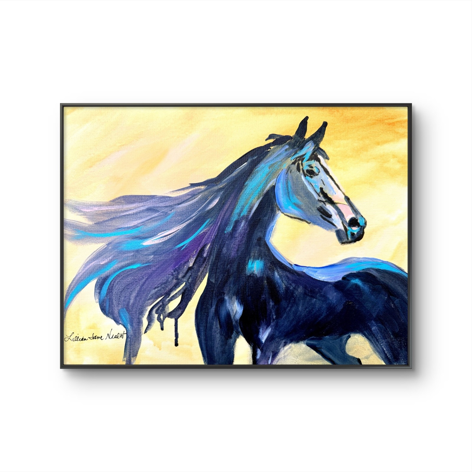 Stallion Horse  12x16  Original Abstract Horse Expressionsim Design Home Art