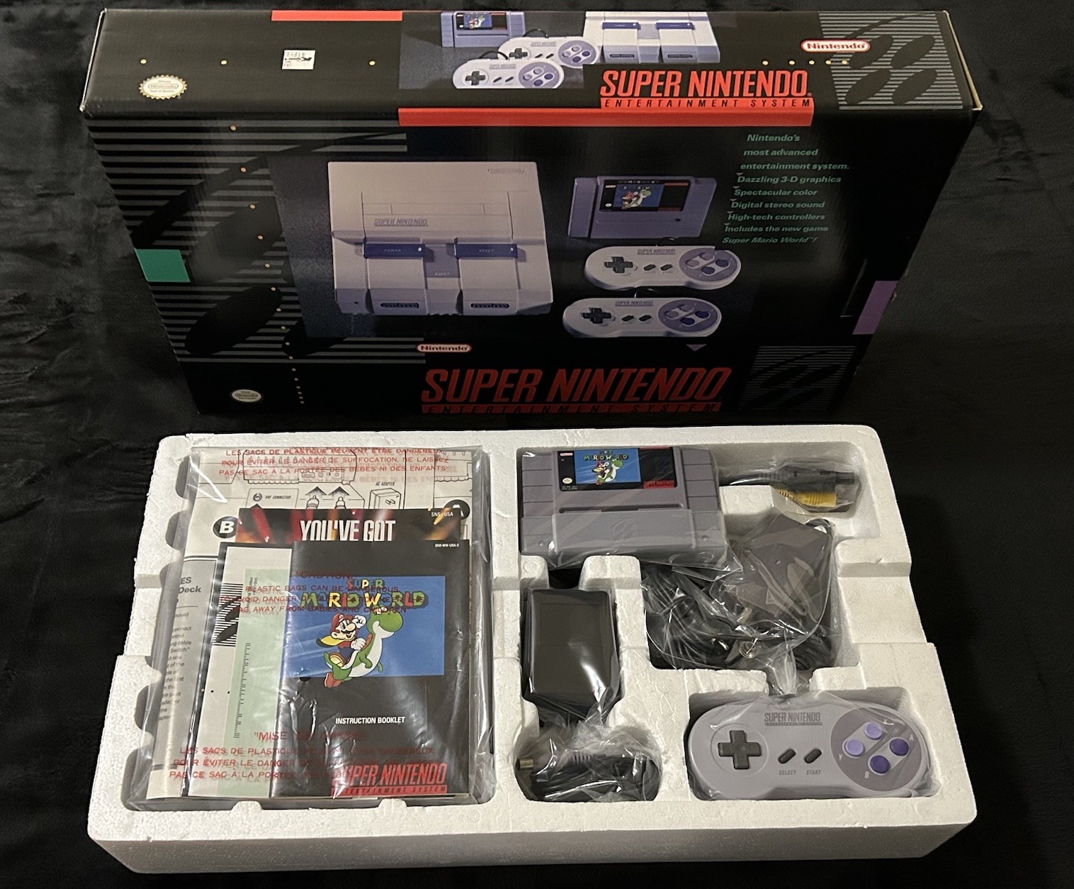 SNES SUPER NINTENDO ORIGINAL 1991 LAUNCH RELEASE VERSION CONSOLE SET SUPER MINTY SNES SUPER NINTENDO ORIGINAL 1991 LAUNCH RELEASE VERSION CONSOLE SET SUPER MINTY