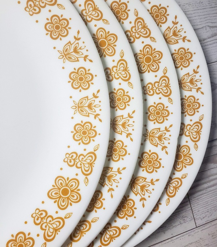 Corelle Butterfly Gold Dinner Plates  10  1/4\