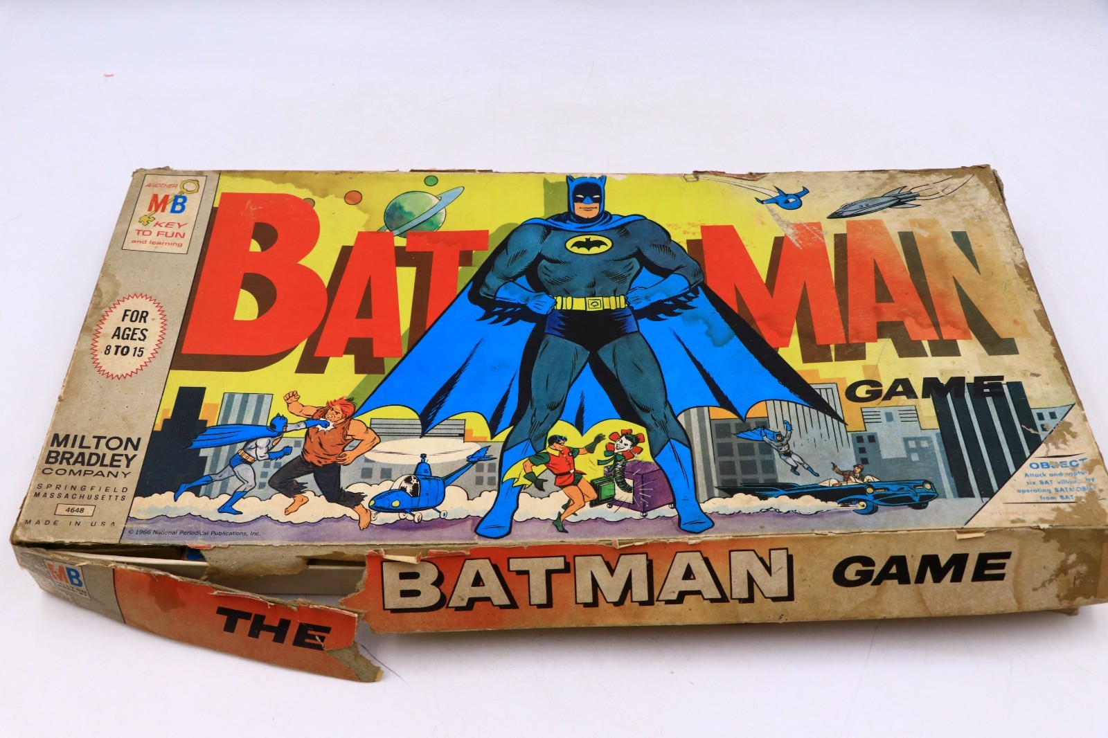 Vintage 1966 The Batman Board Game Milton Bradley 4648 COMPLETE W/O Dice