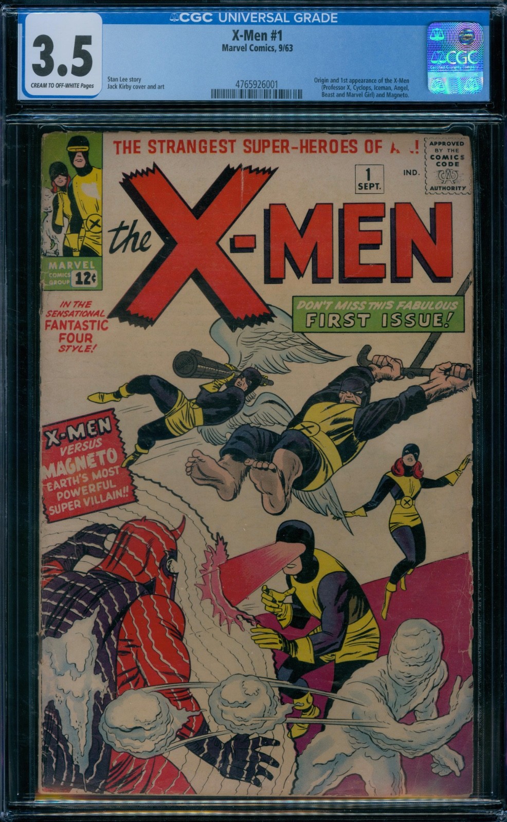 X-Men 1 CGC 3.5  1st X-Men & Magneto