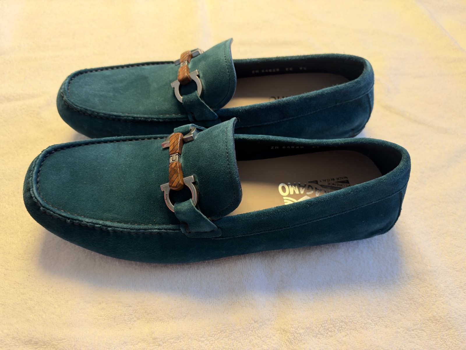 Ferragamo - Suede Teal/Dark Driver Ferragamo - Suede Teal/Dark Driver