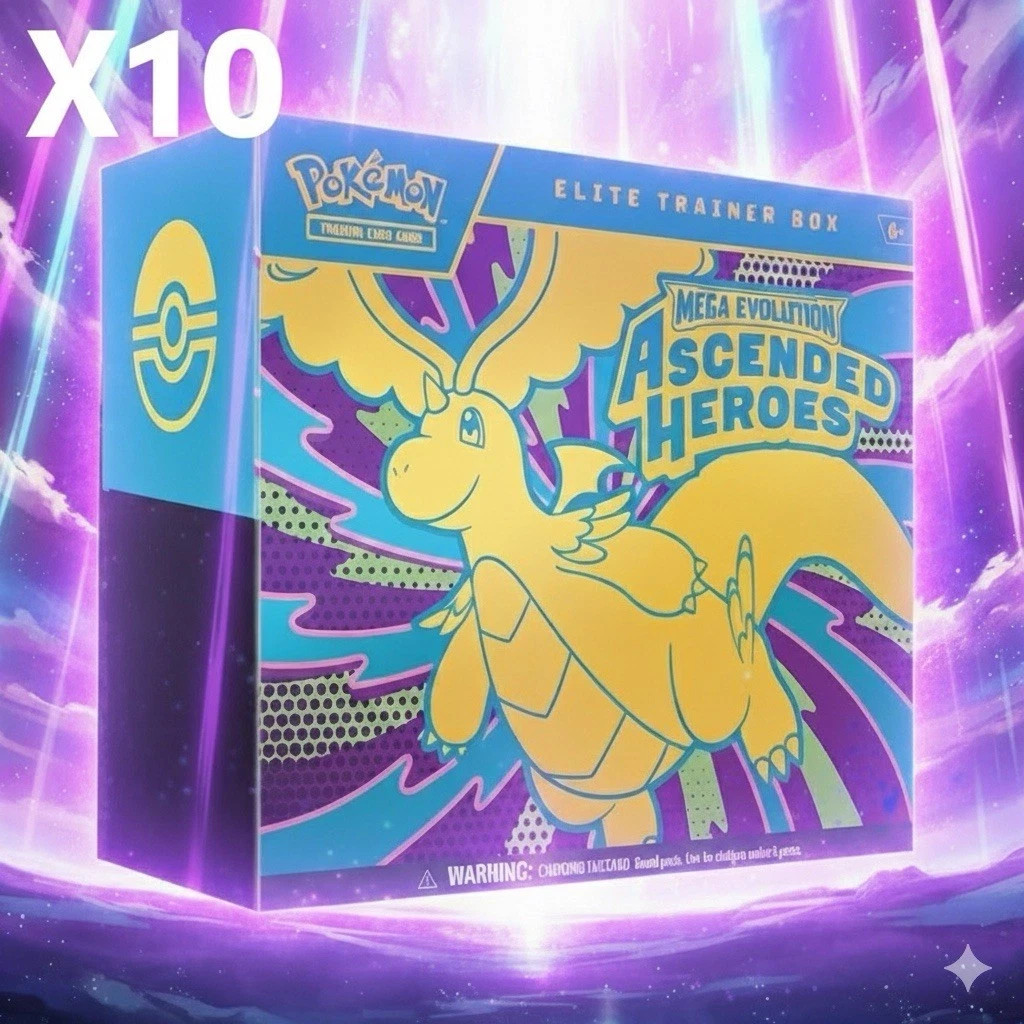 SALE  - Pokemon TCG Ascended Heroes ETB Case of 10 Sealed Elite Trainer Box