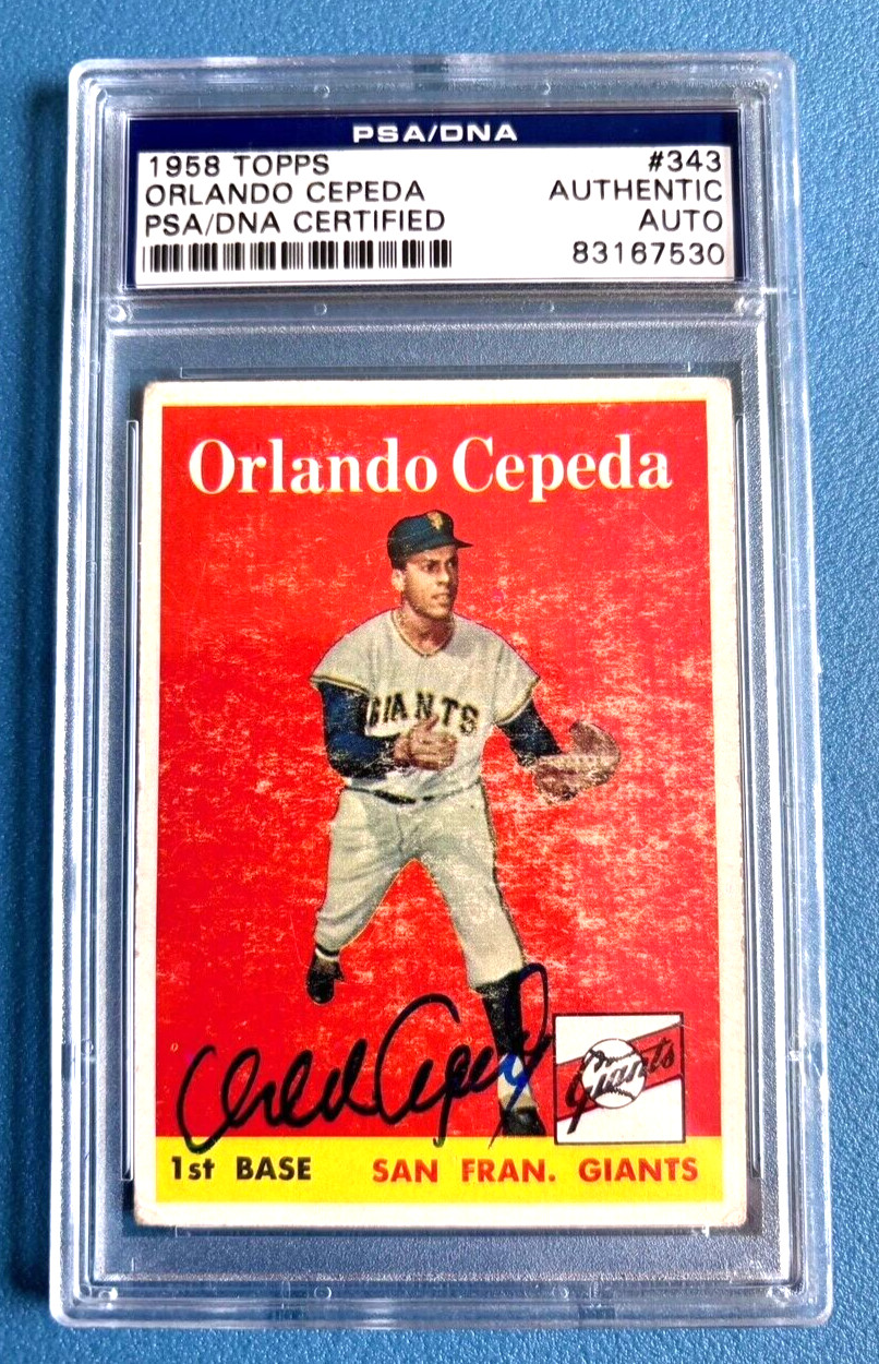 1958 Topps Orlando Cepeda RC Rookie AUTO PSA/DNA #343