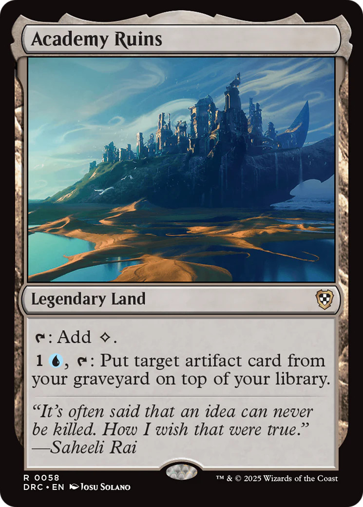 MTG Academy Ruins [Aetherdrift Commander] Near Mint Magic