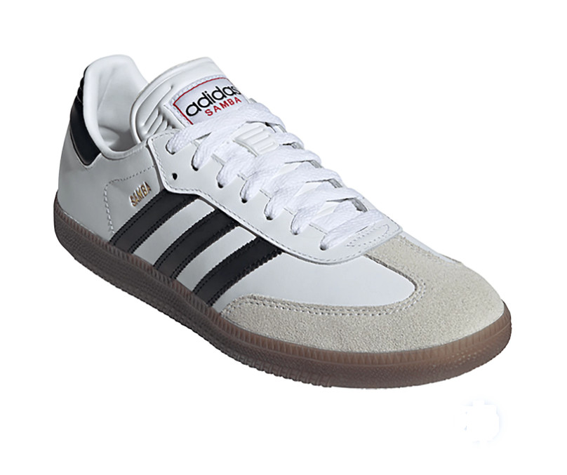adidas Samba Adult White Black Classic Leather Gum Sole Shoes