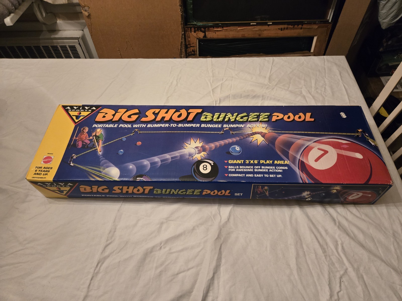Vintage NOS 1993 Big Shot Bungee Pool Set by Mattel Vintage NOS 1993 Big Shot Bungee Pool Set by Mattel