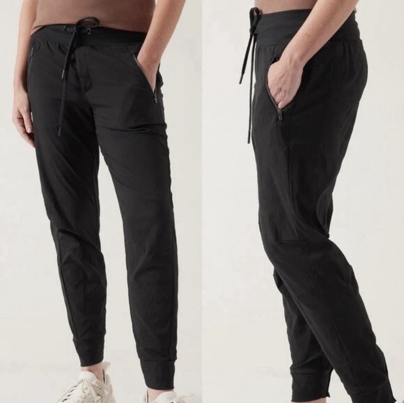 ATHLETA Trekkie North Jogger Pants Black Size 6 Stretch Athletic Pant 405726 ATHLETA Trekkie North Jogger Pants Black Size 6 Stretch Athletic Pant 405726